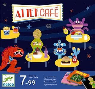 Portada juego de mesa Alien Café