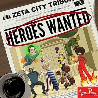 Portada juego de mesa Heroes Wanted