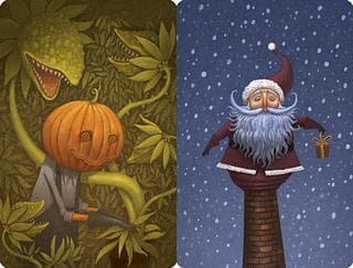 Portada juego de mesa Dixit: "Pumpkinhead" and "Santa" Promo Cards