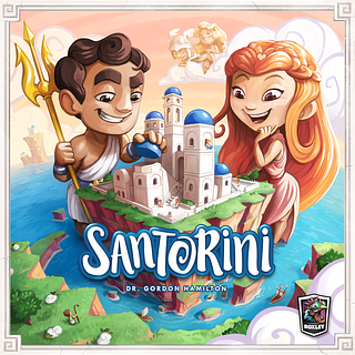 Portada juego de mesa Santorini