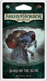 Portada juego de mesa Arkham Horror: El Juego de Cartas – Sangre en el Altar: Paquete de Mitos