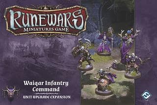 Portada juego de mesa Runewars El Juego de Miniaturas: Grupo de Mando de Infatería de Waiqar – Expansión de Mejora de Unidad