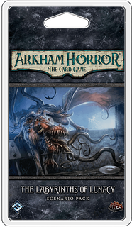 Portada juego de mesa Arkham Horror: El Juego de Cartas – Los Laberintos de la Demencia: Pack de Escenario