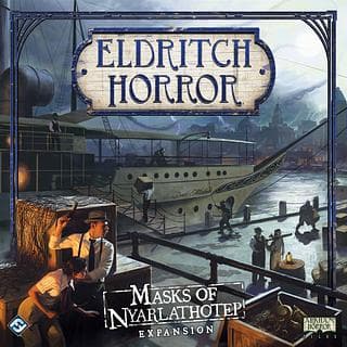 Portada juego de mesa Eldritch Horror: Las Máscaras de Nyarlathotep