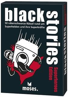 Portada juego de mesa Black Stories: Edición Superhéroes