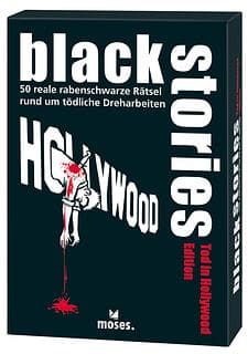 Portada juego de mesa Black Stories: Tod in Hollywood Edition