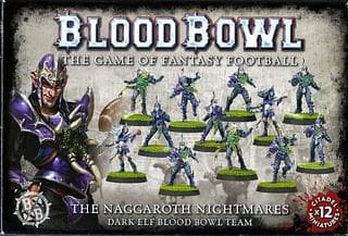 Portada juego de mesa Blood Bowl (2016 edition): The Naggaroth Nightmares – Dark Elf Blood Bowl Team