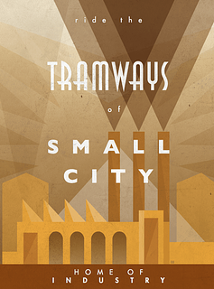 Portada juego de mesa Tramways: The Industry of Small City