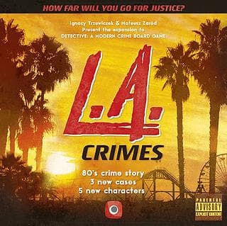 Portada juego de mesa Crímenes en L.A