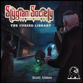Portada juego de mesa The Stygian Society: The Cursed Library