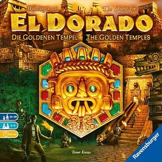 Portada juego de mesa The Quest for El Dorado: The Golden Temples