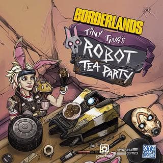 Portada juego de mesa Borderlands: Tiny Tina's Robot Tea Party