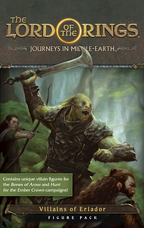 Portada juego de mesa El Señor de los Anillos: Viajes por la Tierra Media – Pack de figuras Villanos de Eriador