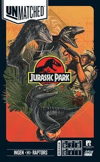 Portada juego de mesa Unmatched: Jurassic Park – InGen vs Raptors