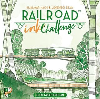 Portada juego de mesa Railroad Ink Challenge: Lush Green Edition