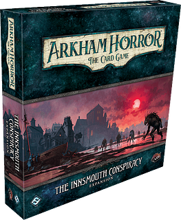 Portada juego de mesa Arkham Horror: El Juego de Cartas – La Conspiración de Innsmouth: Expansión
