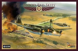 Portada juego de mesa Blood Red Skies: Junkers Ju 88C Squadron