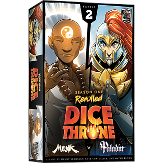 Portada juego de mesa Dice Throne: Season One ReRolled – Monk v. Paladin