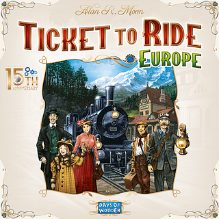 Portada juego de mesa ¡Aventureros al Tren! Europa 15 Aniversario