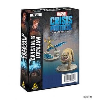 Portada juego de mesa Marvel: Crisis Protocol – Crystal and Lockjaw