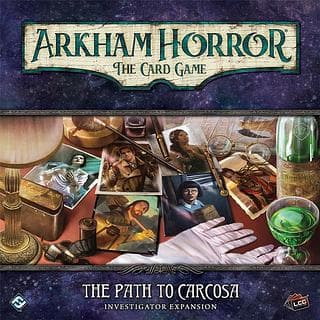 Portada juego de mesa Arkham Horror: El Juego de Cartas – El Camino a Carcosa: Expansión de Investigadores