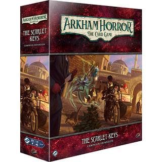 Portada juego de mesa Arkham Horror: El Juego de Cartas – Las Llaves Escarlata: Expansión de Campaña