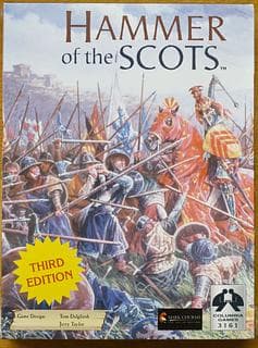 Portada juego de mesa Hammer of the Scots