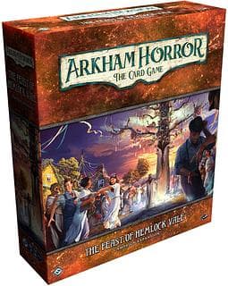 Portada juego de mesa Arkham Horror: El Juego de Cartas – La fiesta del Valle de la Cicuta: Expansión de Campaña